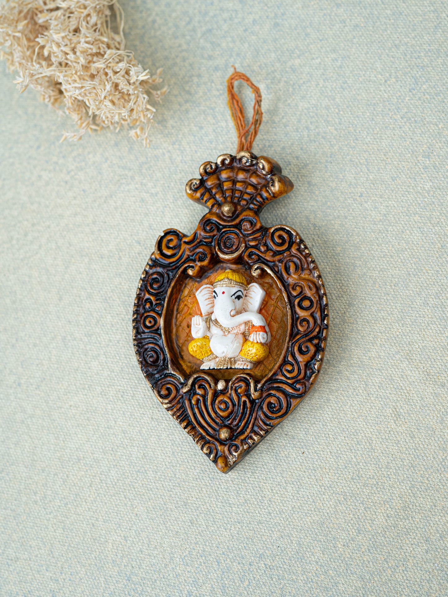 Polystone Ganesha Wall Hanging - 4 inch - WL5522