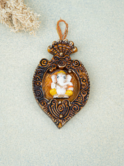 Polystone Ganesha Wall Hanging - 4 inch - WL5522