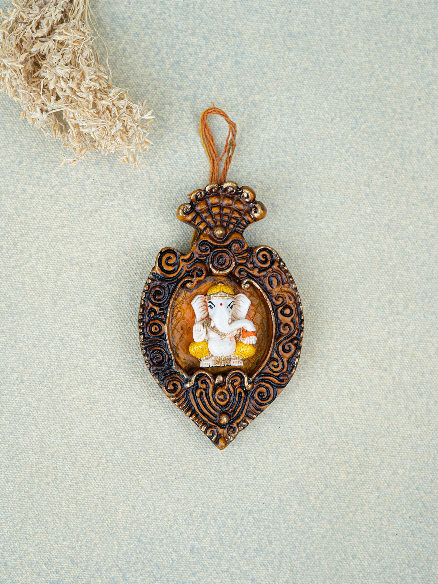 Polystone Ganesha Wall Hanging - 4 inch - WL5522