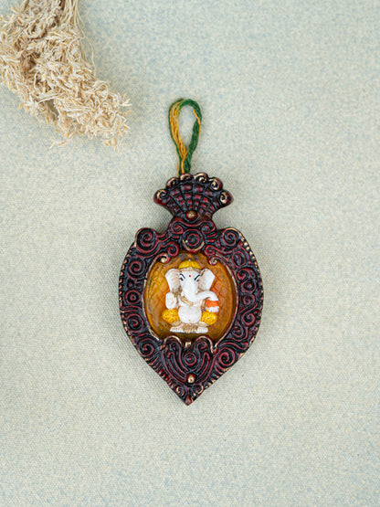 Polystone Ganesha Wall Hanging - 4 inch - WL5522
