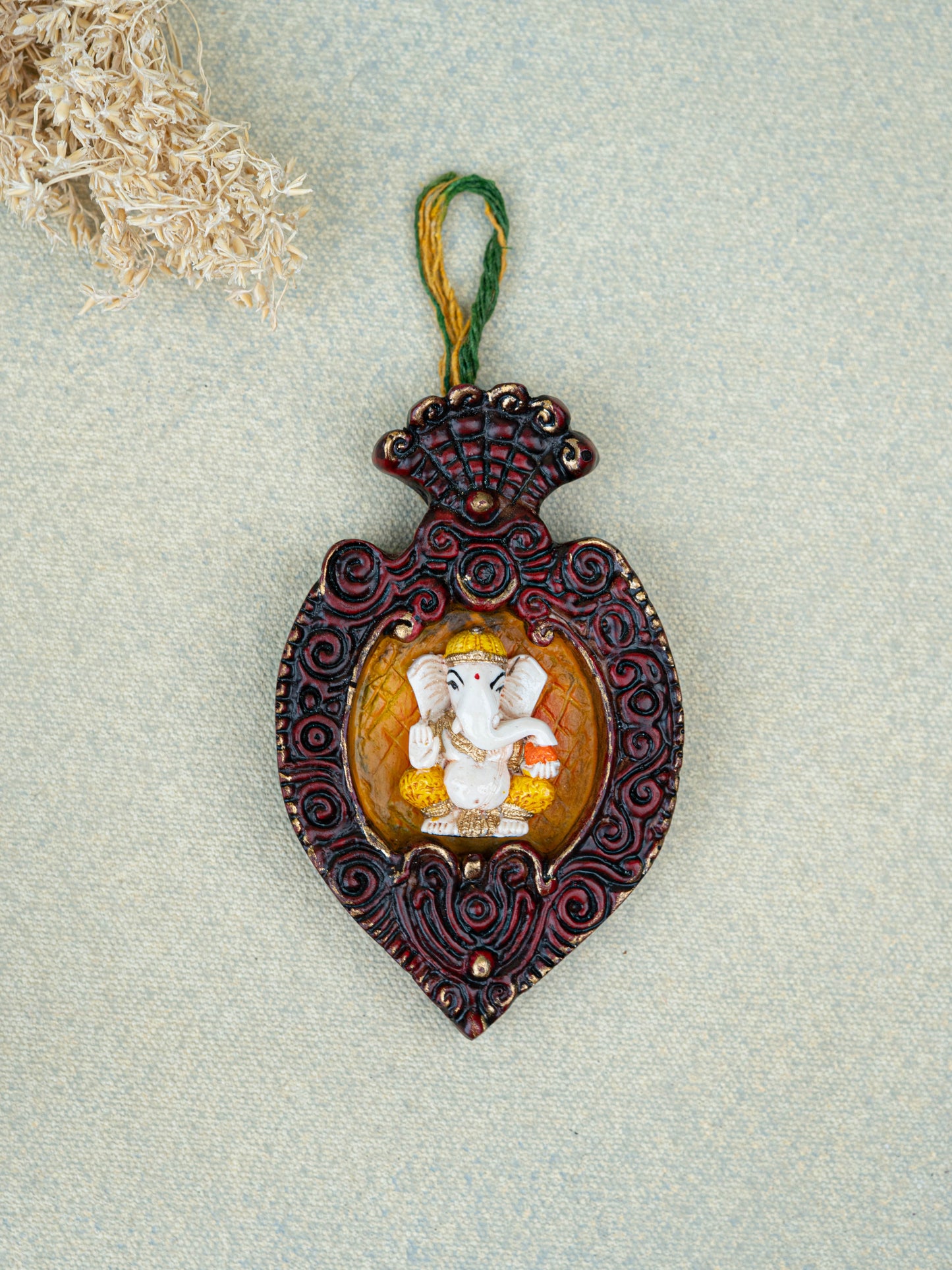 Polystone Ganesha Wall Hanging - 4 inch - WL5522