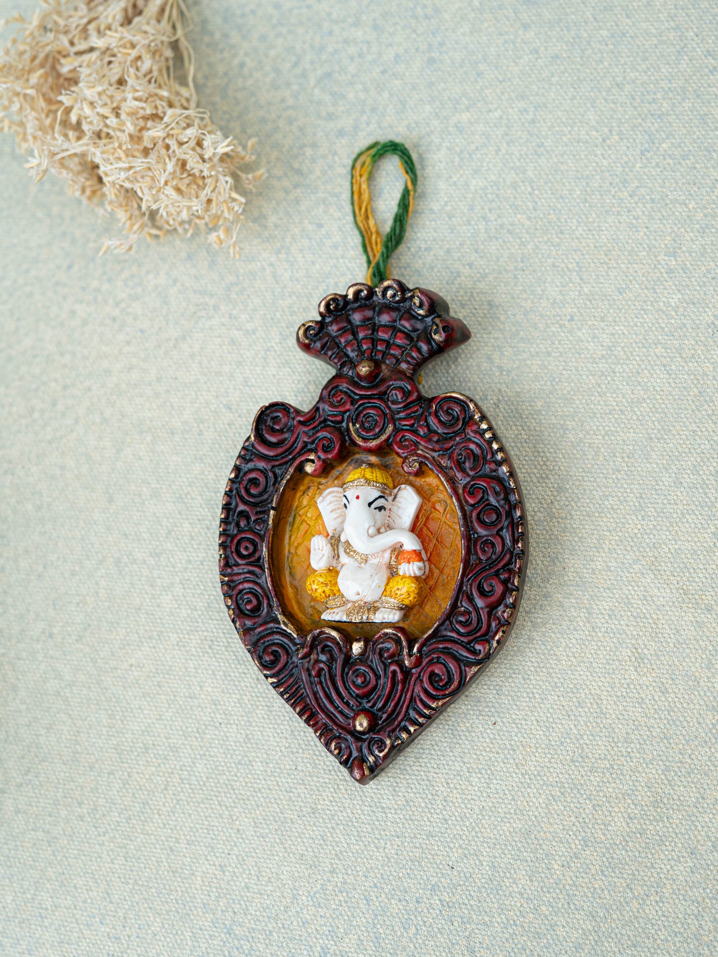 Polystone Ganesha Wall Hanging - 4 inch - WL5522