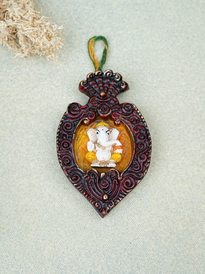 Polystone Ganesha Wall Hanging - 4 inch - WL5522