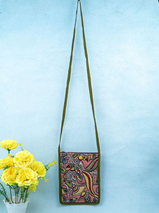 Handpainted Kalamkari Design - Sling Bag - 8 inch - WL5541