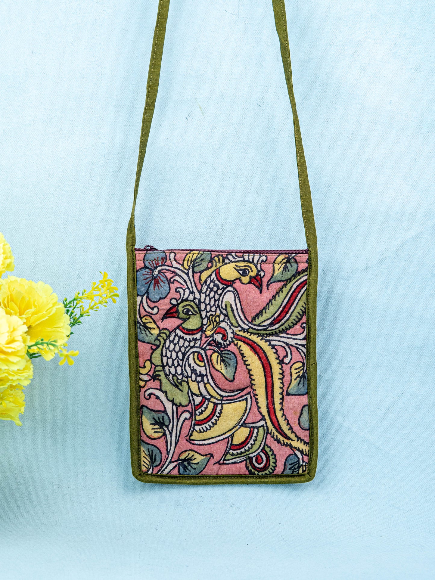 Handpainted Kalamkari Design - Sling Bag - 8 inch - WL5541