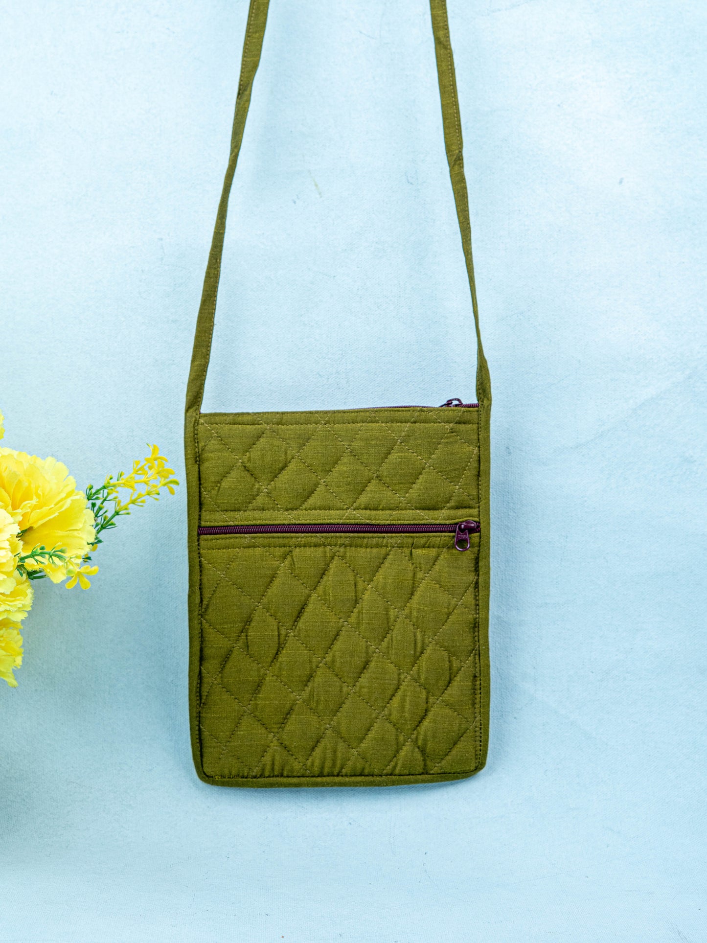 Handpainted Kalamkari Design - Sling Bag - 8 inch - WL5541