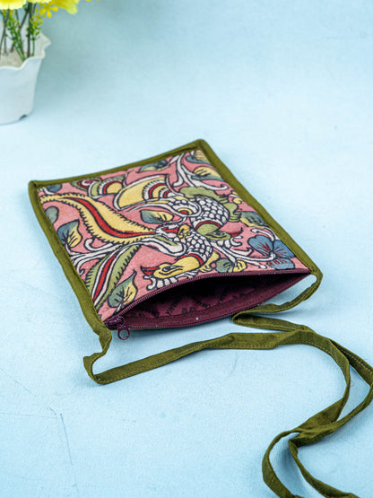 Handpainted Kalamkari Design - Sling Bag - 8 inch - WL5541