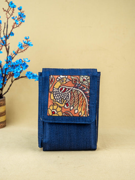 Handpainted Kalamkari Design - Jewellery Pouch - 8 inch - WL5545