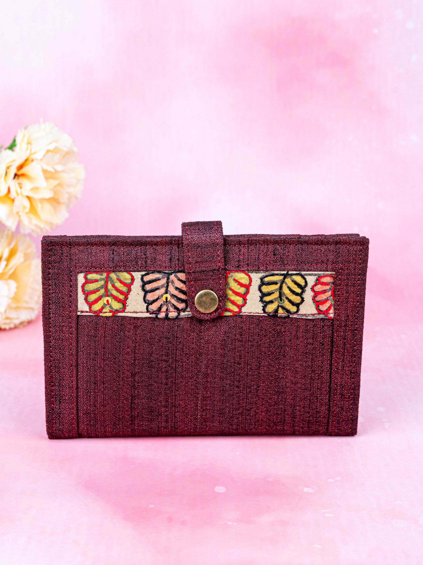 Handpainted Kalamkari Design - Wallet - 4 inch - WL5547