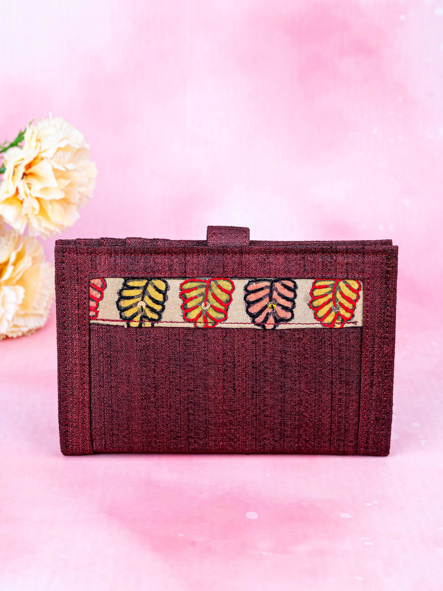 Handpainted Kalamkari Design - Wallet - 4 inch - WL5547