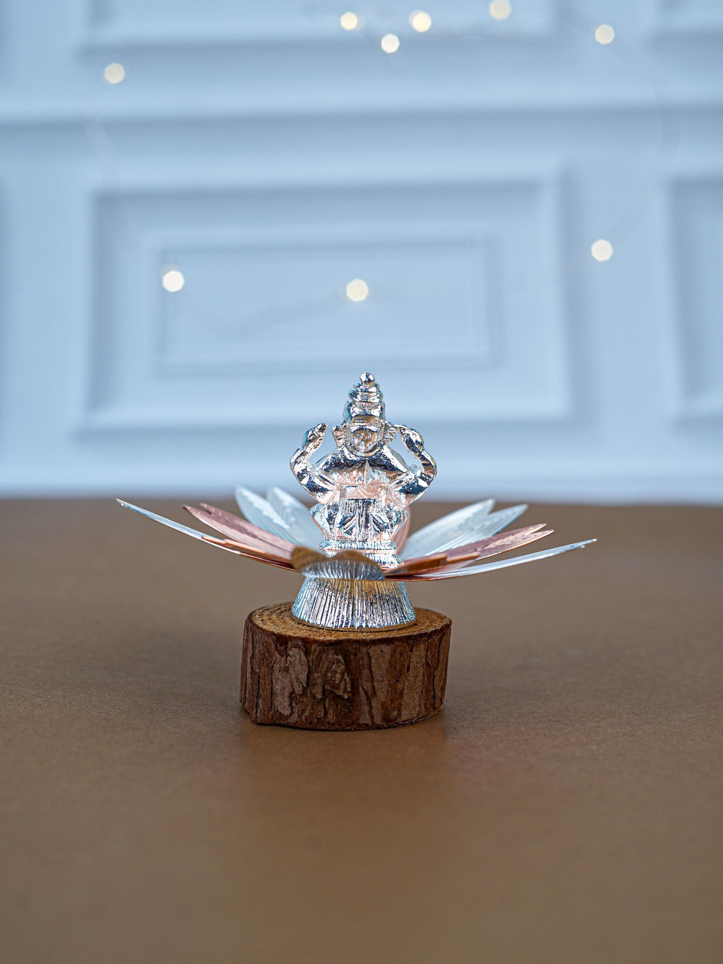 White Metal Lord Ganesha on Designer Base - WL5554-1