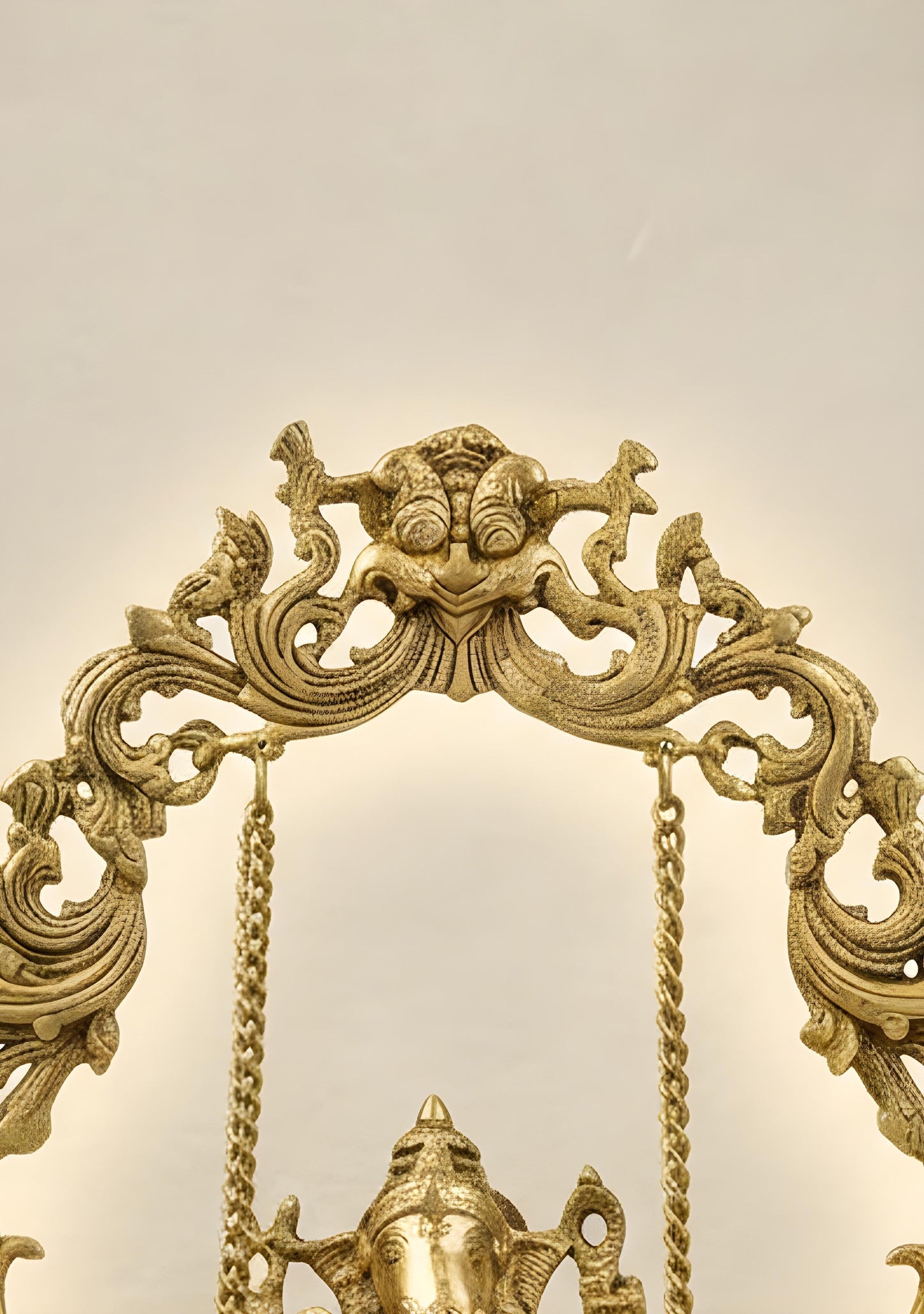 Brass Swing Ganesha Urli - 21 inch - WL5564
