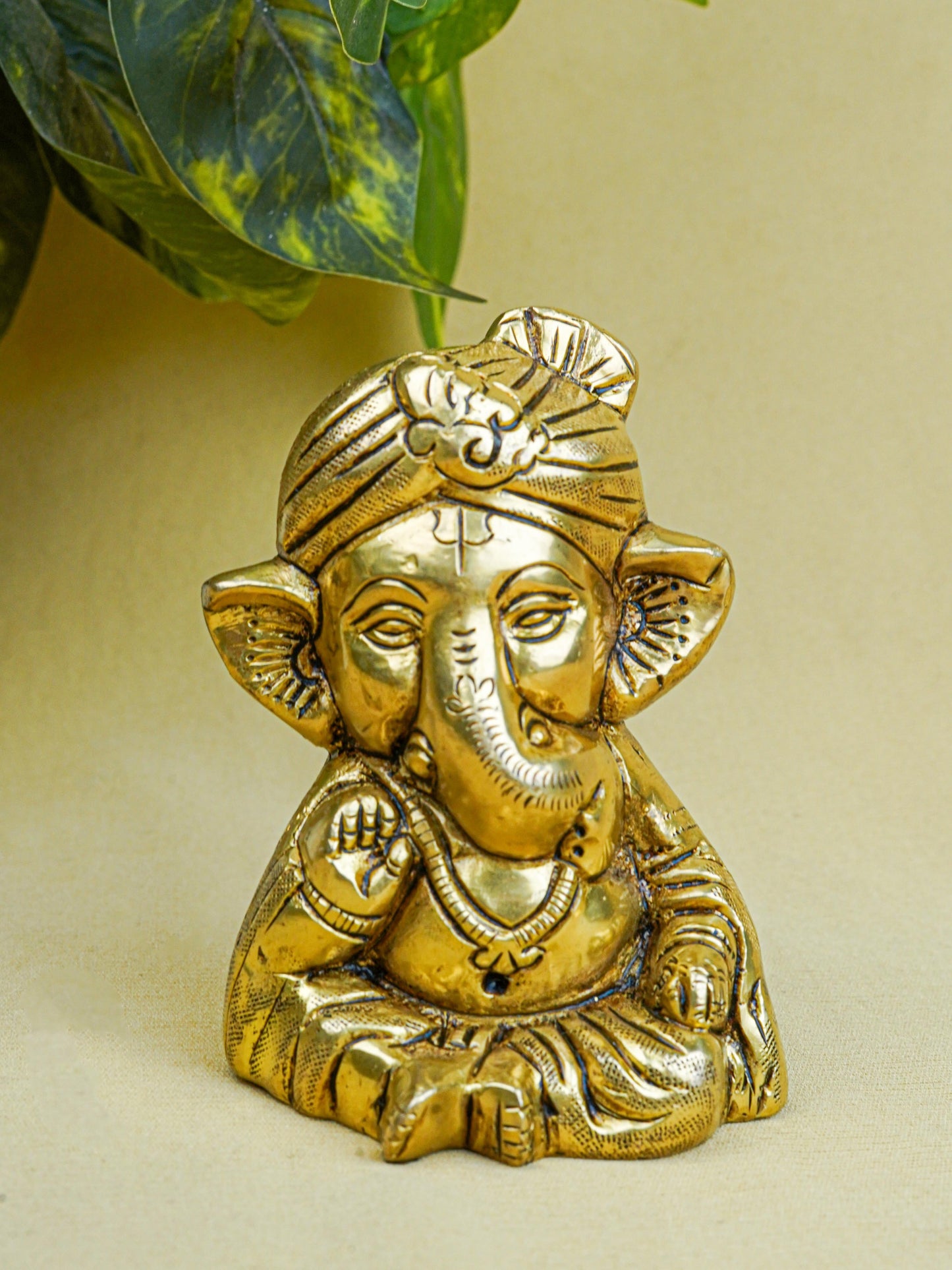 Brass Ganesha Idol - 4 inch - WL5565