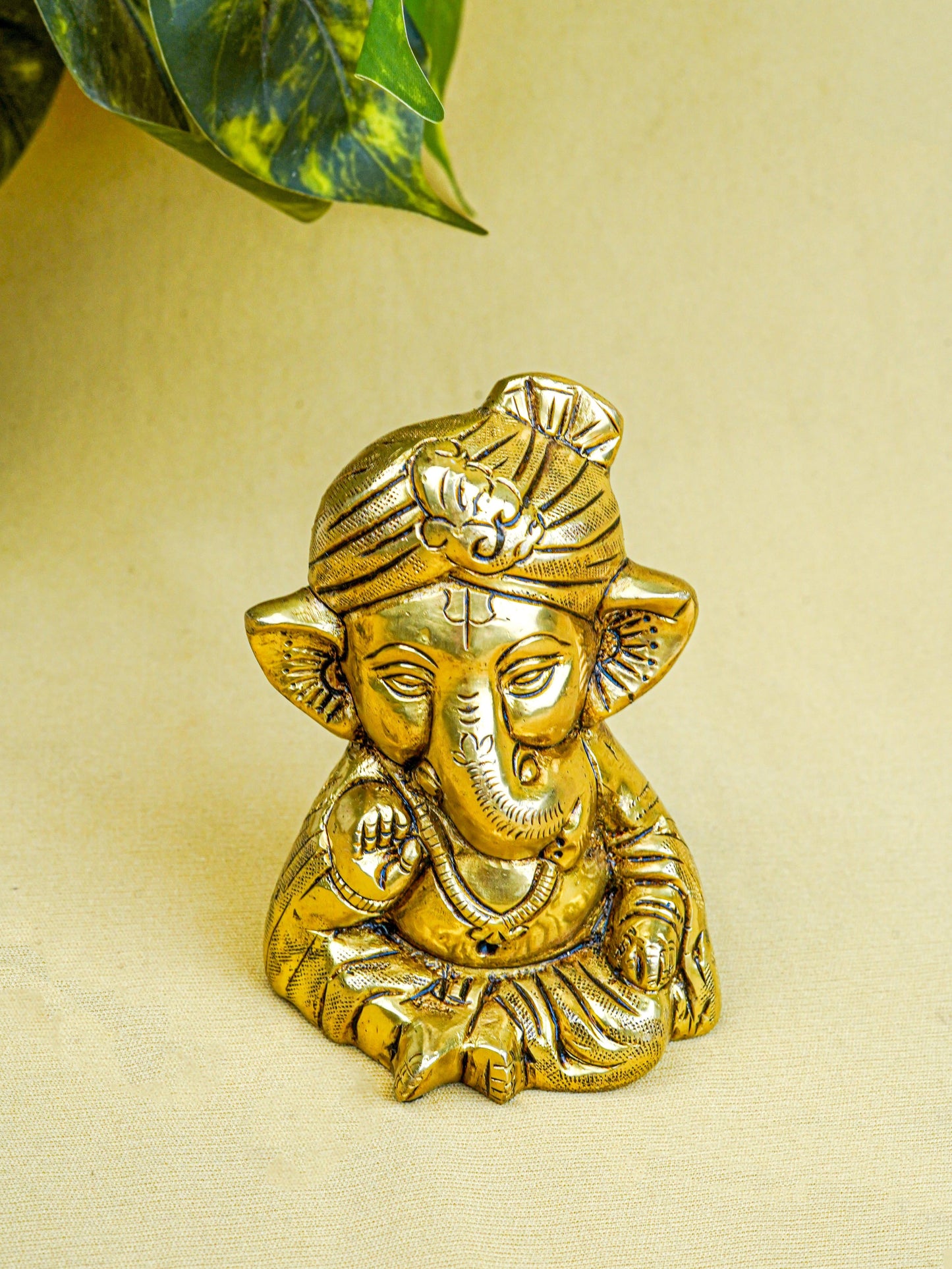 Brass Ganesha Idol - 4 inch - WL5565