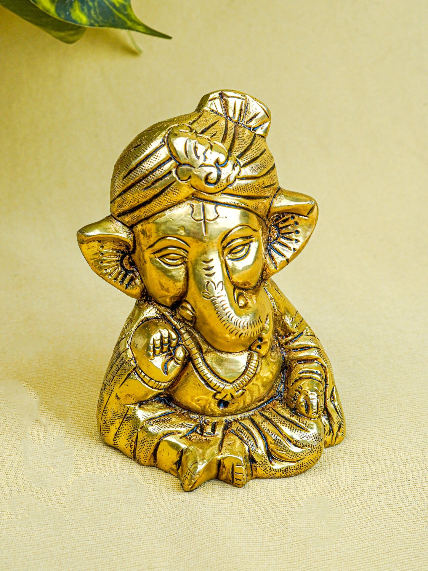 Brass Ganesha Idol - 4 inch - WL5565