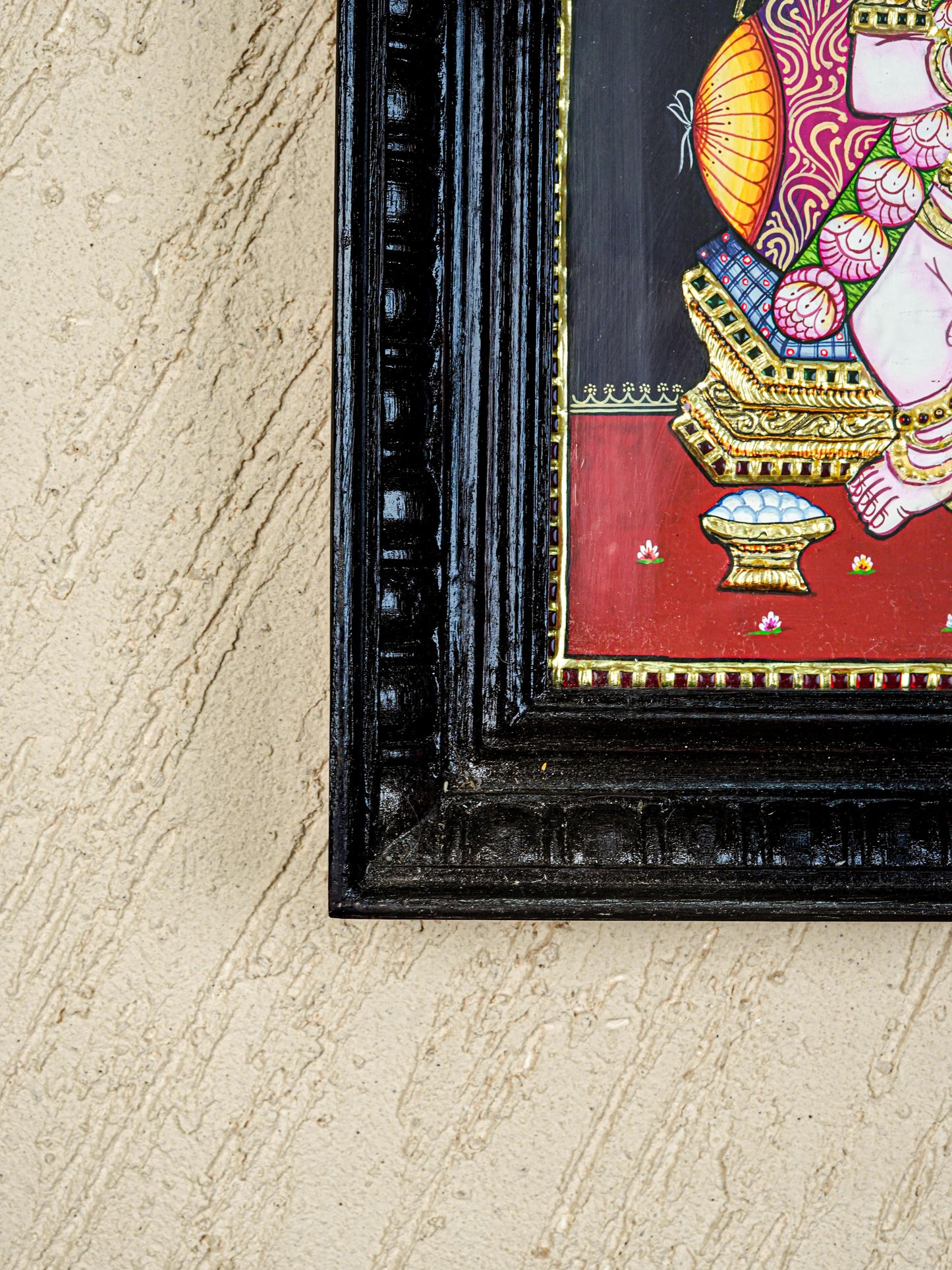 Tanjore Painting - Krishna - Flat (Gold Foil) - 12x10inch - WL5573