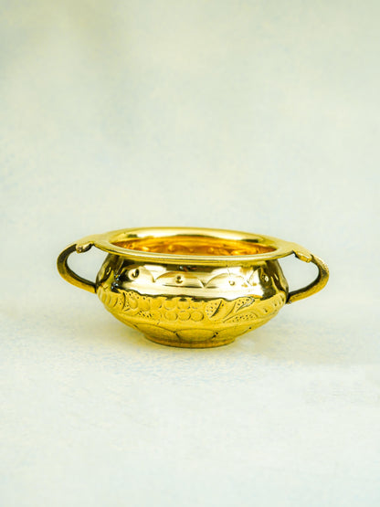 Brass Flower Urli - 4 inch - WL5578