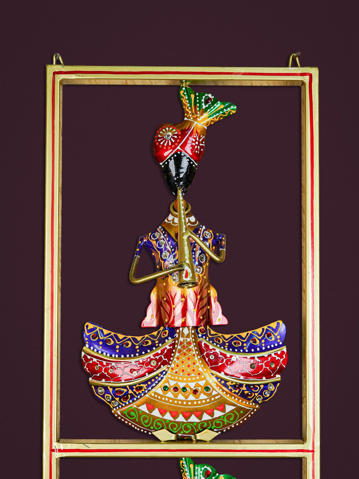 Metal Musicians Wall Hanging Panel - Gold - WL5597
