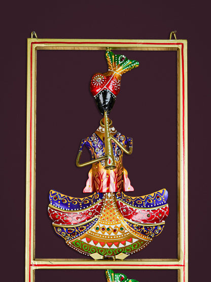 Metal Musicians Wall Hanging Panel - Gold - WL5597