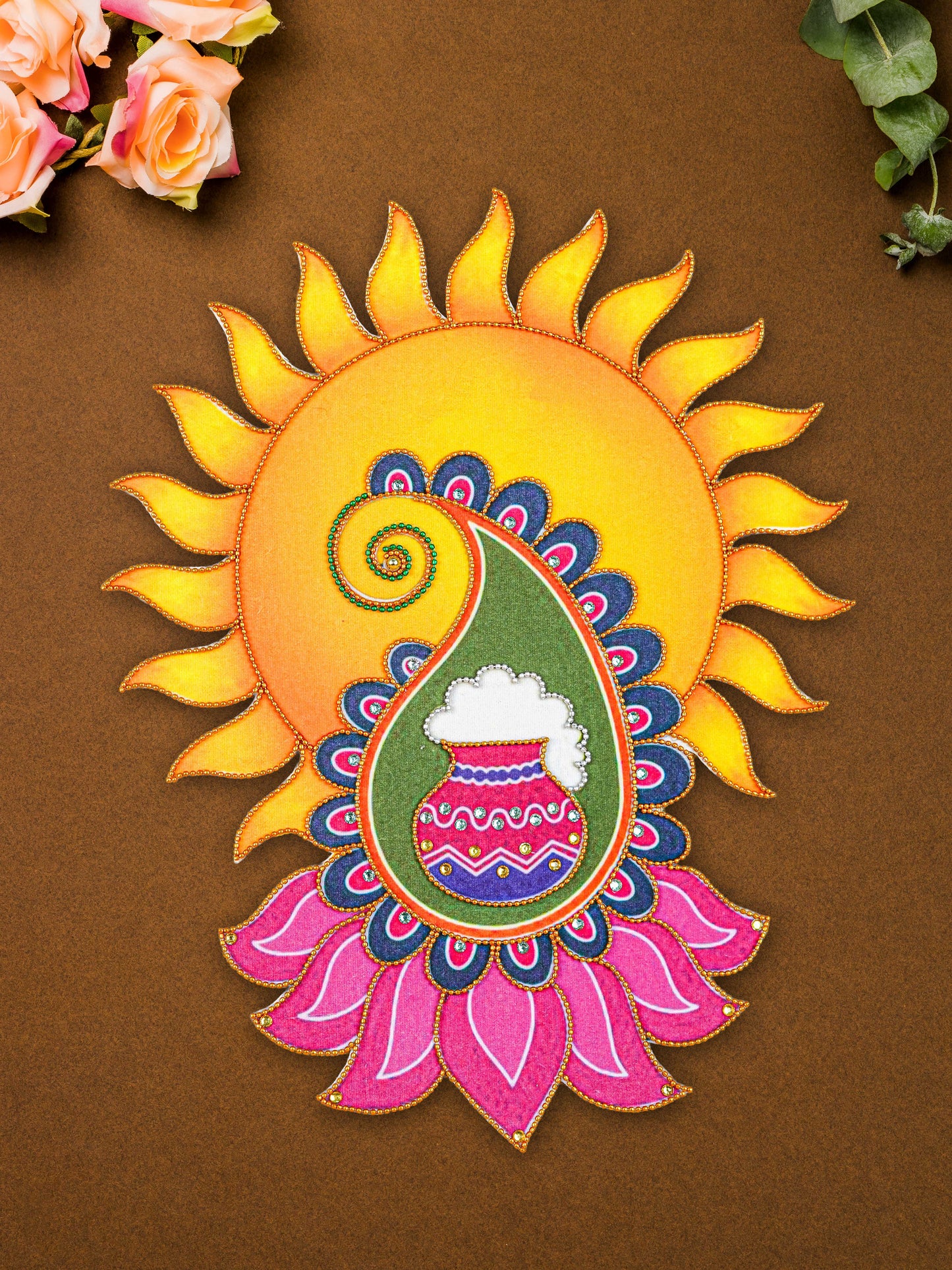 Rangoli - Sun-Kite-Cow - Set of 3 - WL5599