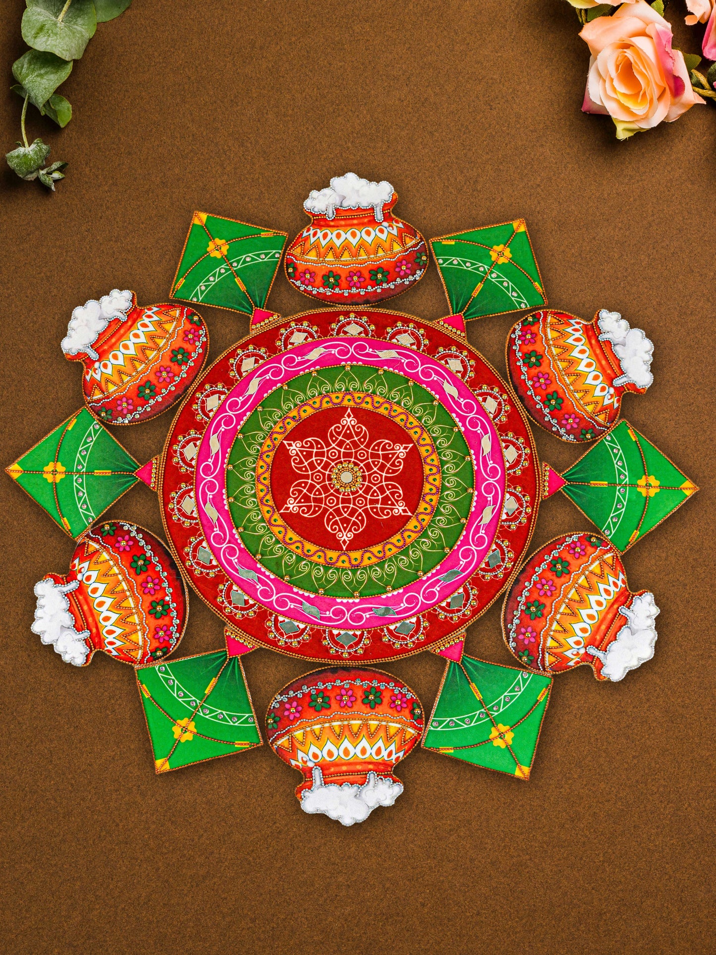 Rangoli with Set of Lotus Petals - WL5600