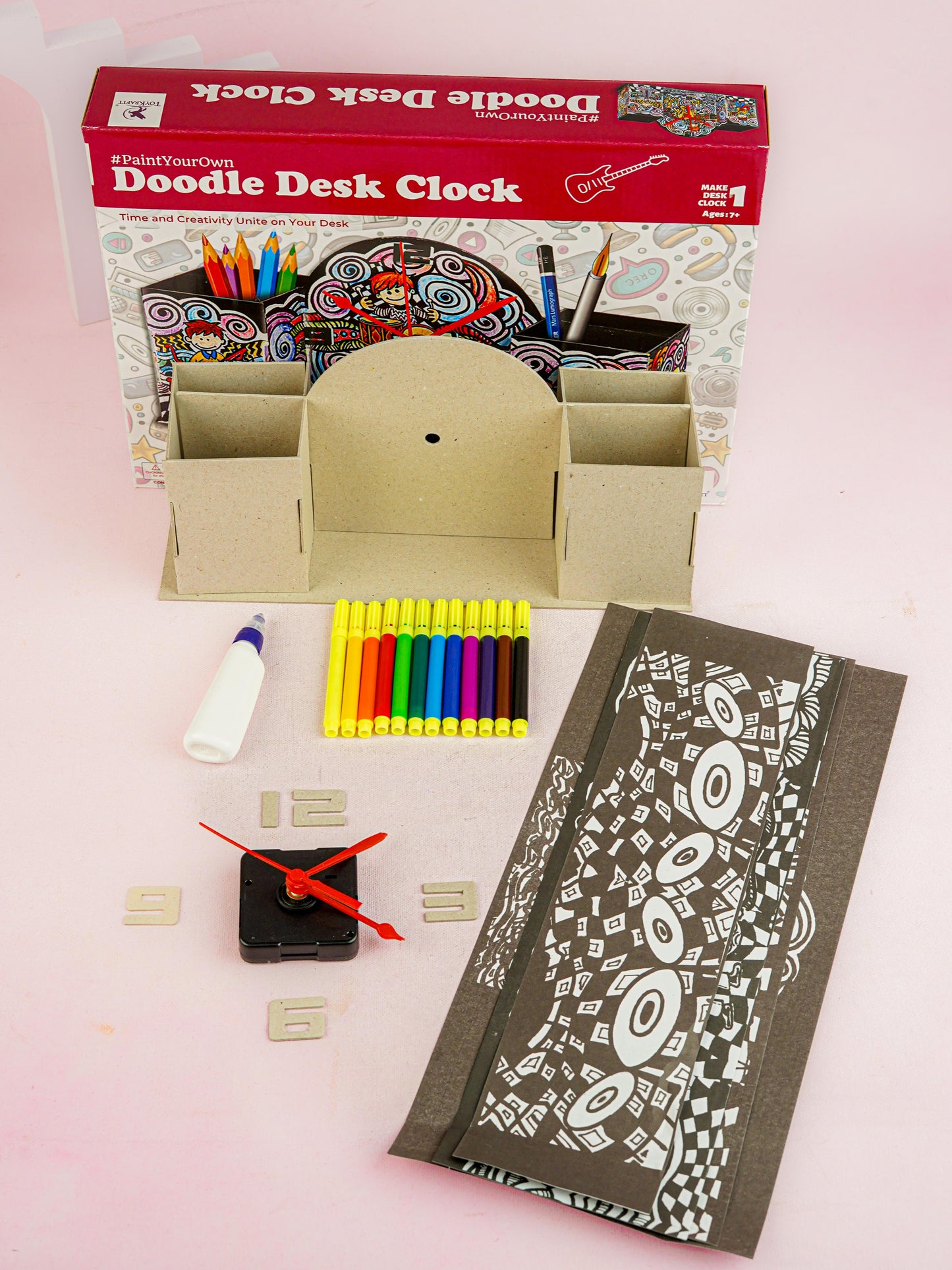 Doodle Art Kit - Desk Clock - WL5602