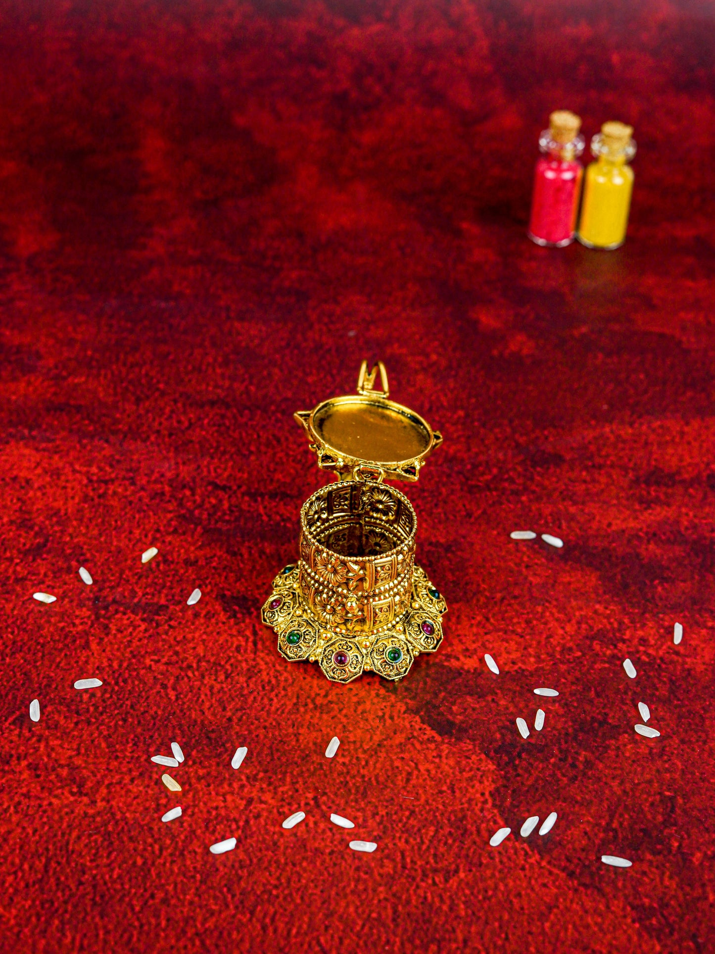 Designer Krishna Kumkum Holder - WL5608