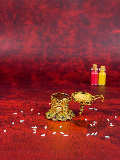 Designer Krishna Kumkum Holder - WL5608