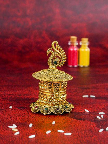 Designer Peacock Kumkum Holder - WL5610