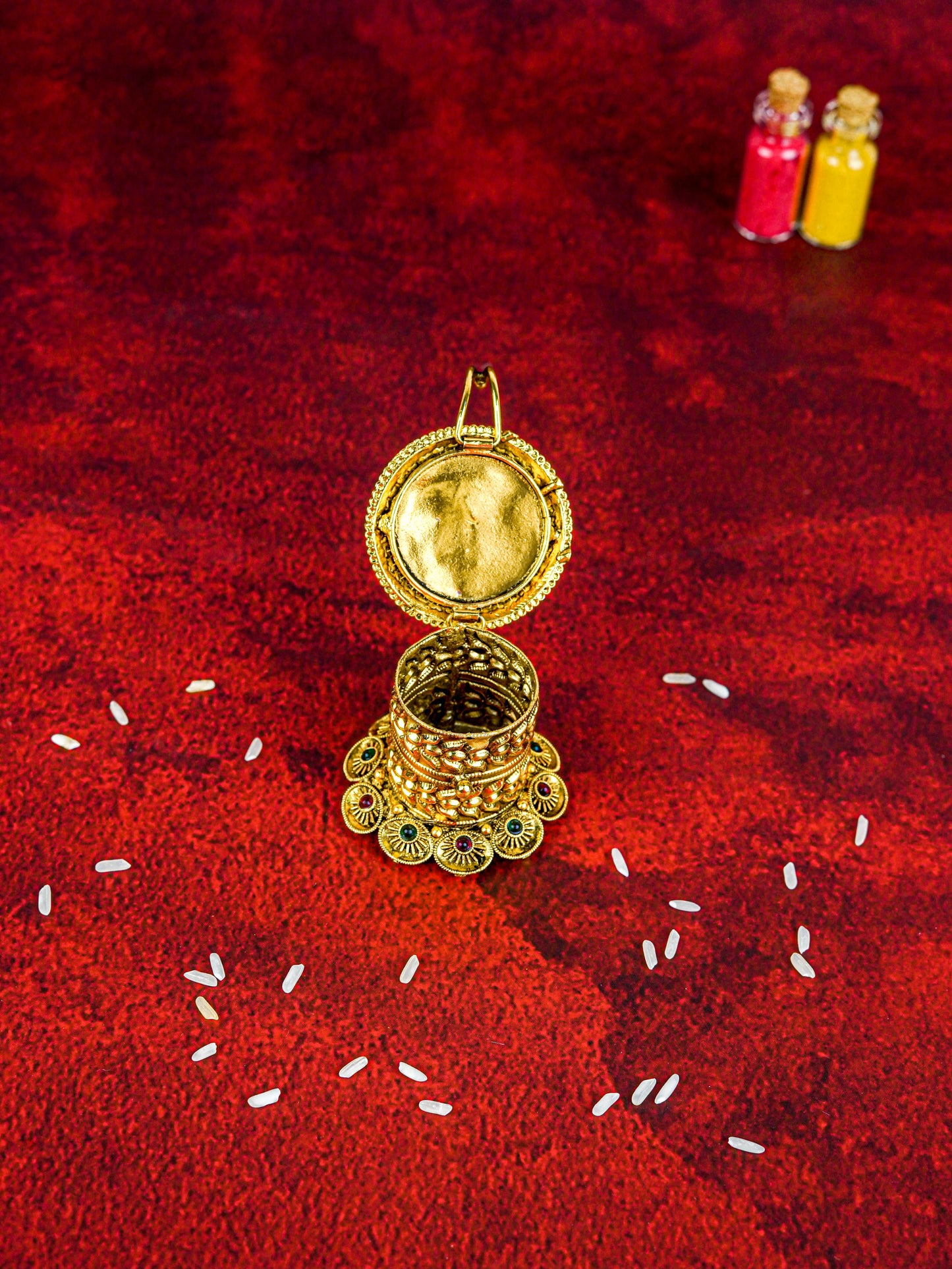Designer Peacock Kumkum Holder - WL5610