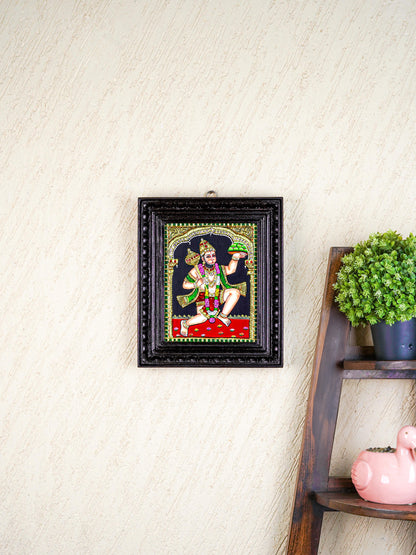 Tanjore Painting - Hanuman - Semi Embossed - 10x8 inch - WL5614