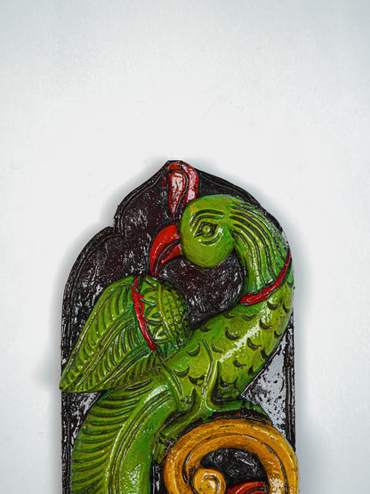 Wooden Carved Parrot Key Hanger - 12 inch - WL5619