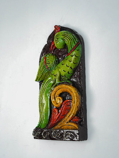 Wooden Carved Parrot Key Hanger - 12 inch - WL5619