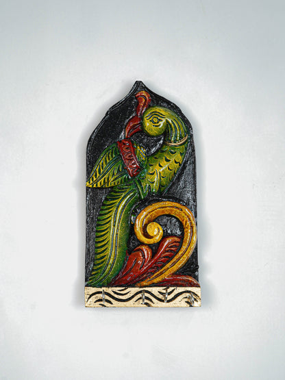 Wooden Carved Parrot Key Hanger - 12 inch - WL5619