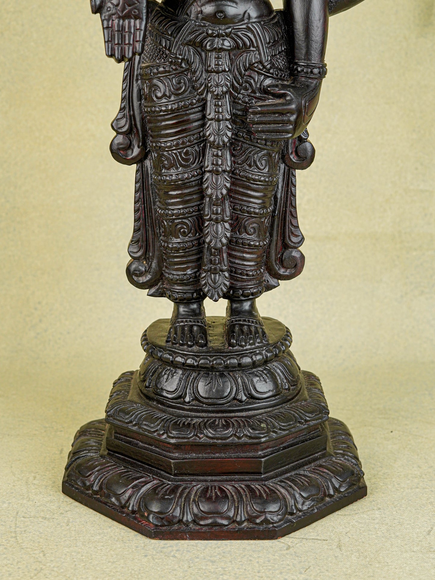Wooden Carved Tirupathi Balaji Idol - 26 inch - WL5637