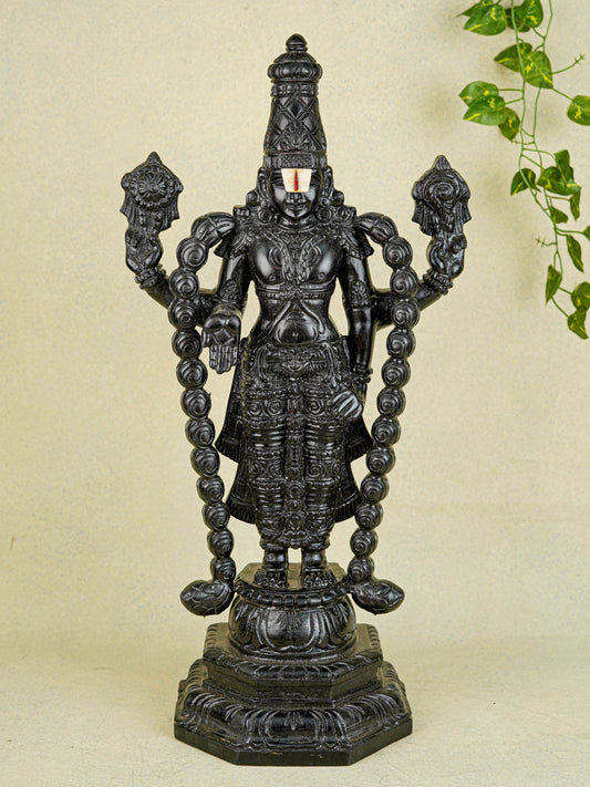 Wooden Carved Tirupathi Balaji Idol - 24 inch - WL5638