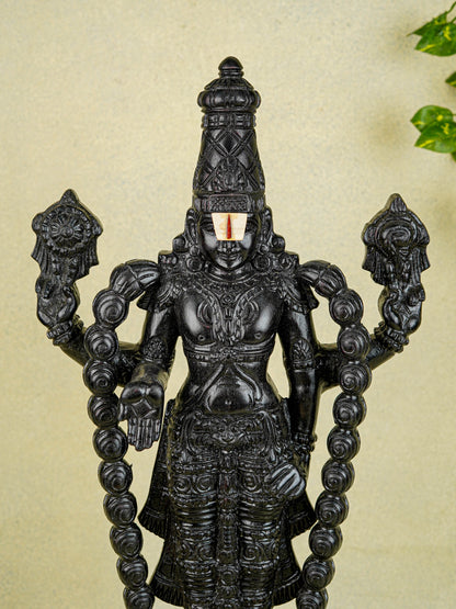 Wooden Carved Tirupathi Balaji Idol - 24 inch - WL5638