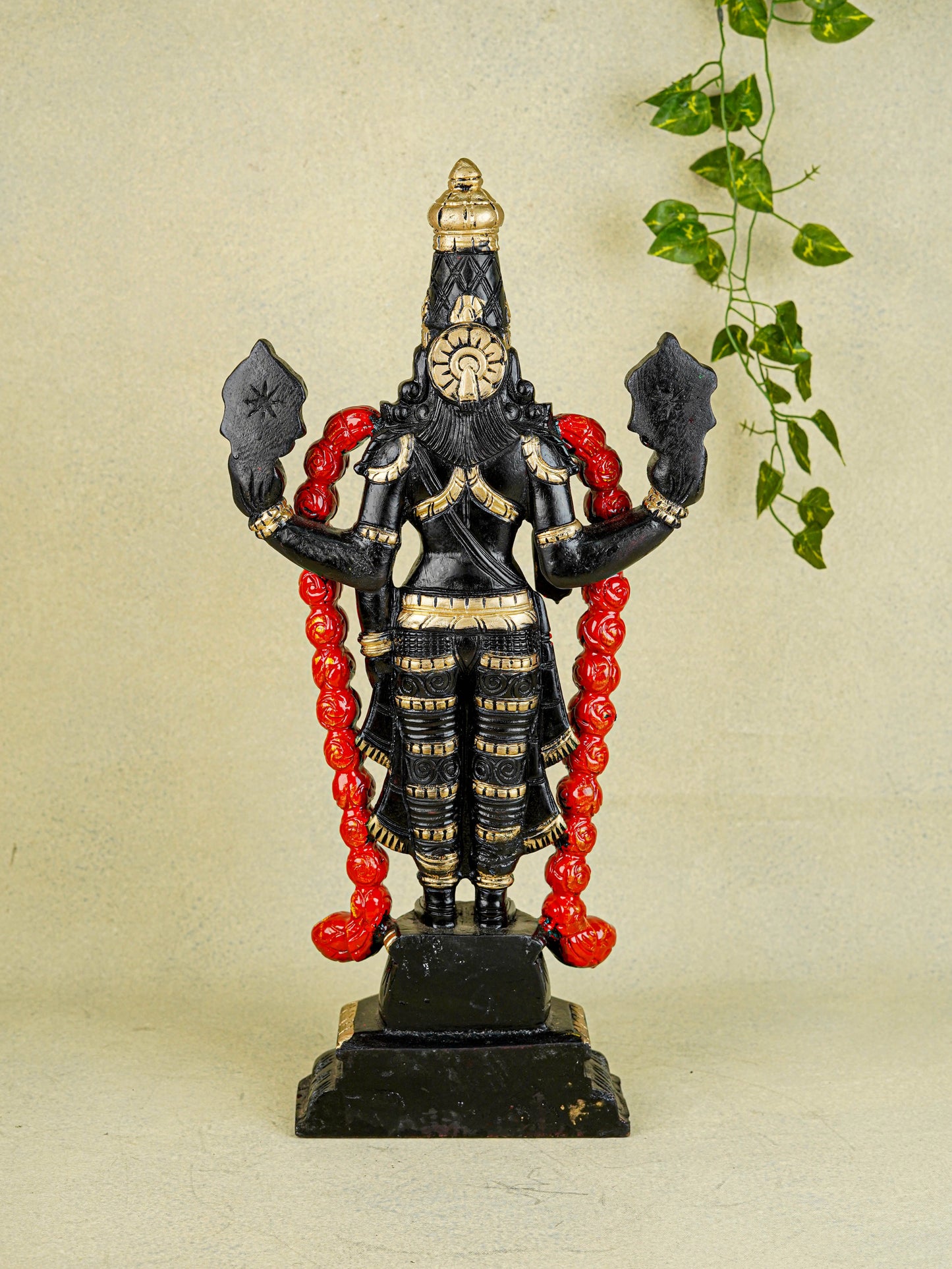 Wooden Carved Tirupathi Balaji Idol - 24 inch - WL5639