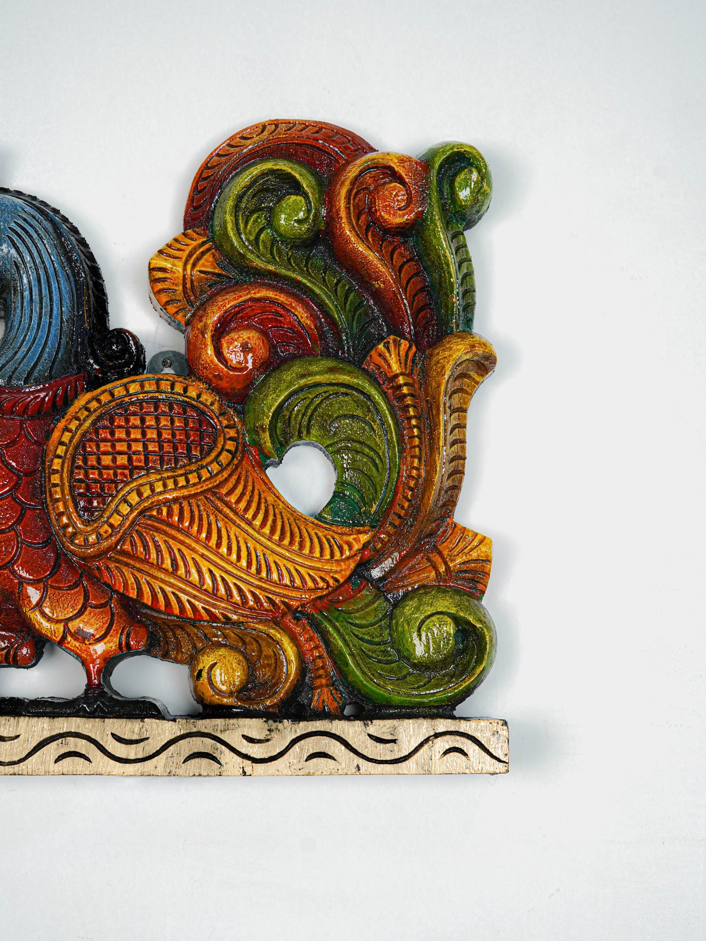 Wooden Carved Annapakshi Bracket - Set of 2 - 11 inch - WL5642
