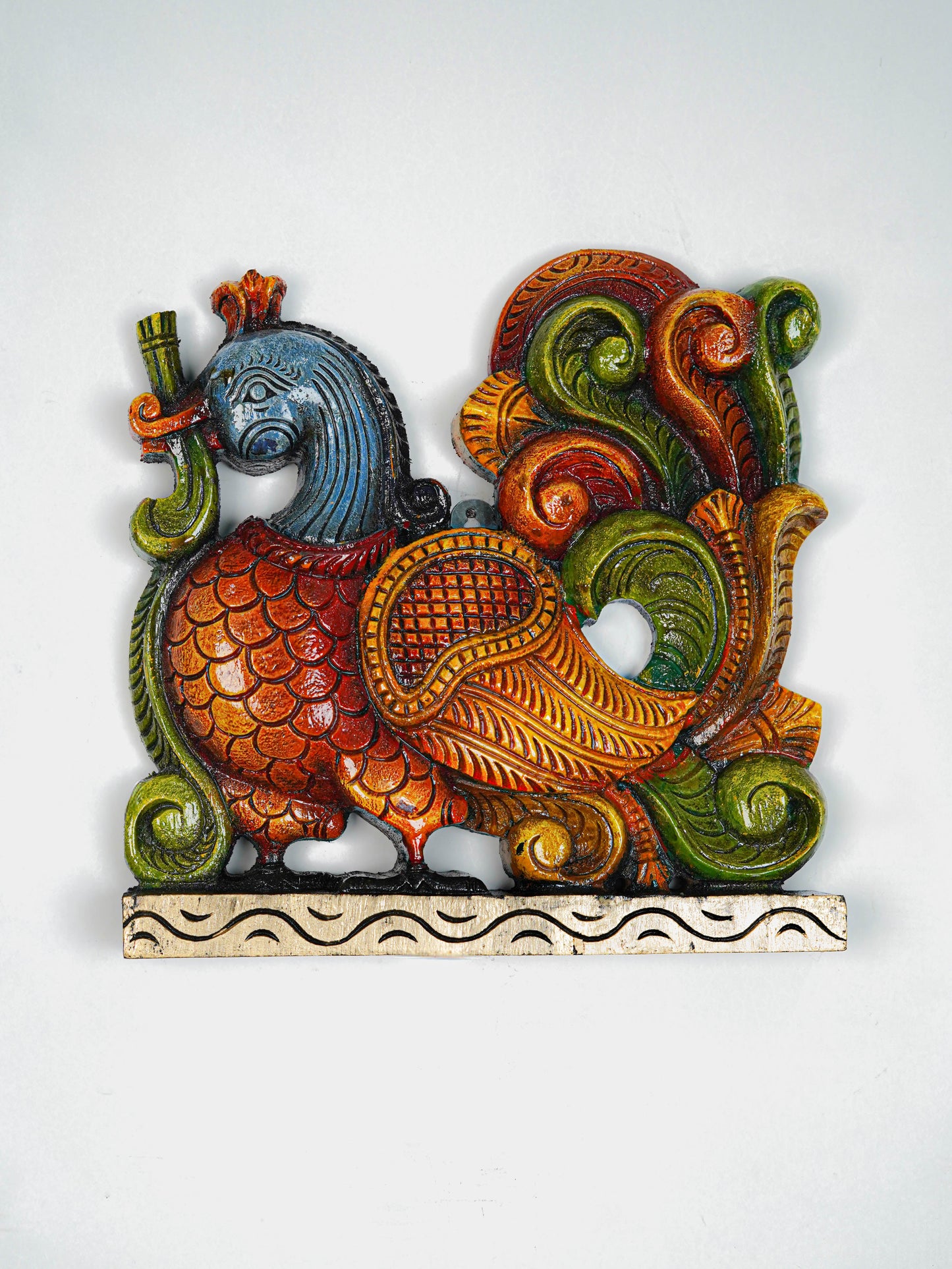 Wooden Carved Annapakshi Bracket - Set of 2 - 11 inch - WL5642