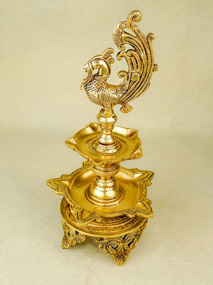 Brass Annapakshi Diya - 16 inch - WL5658