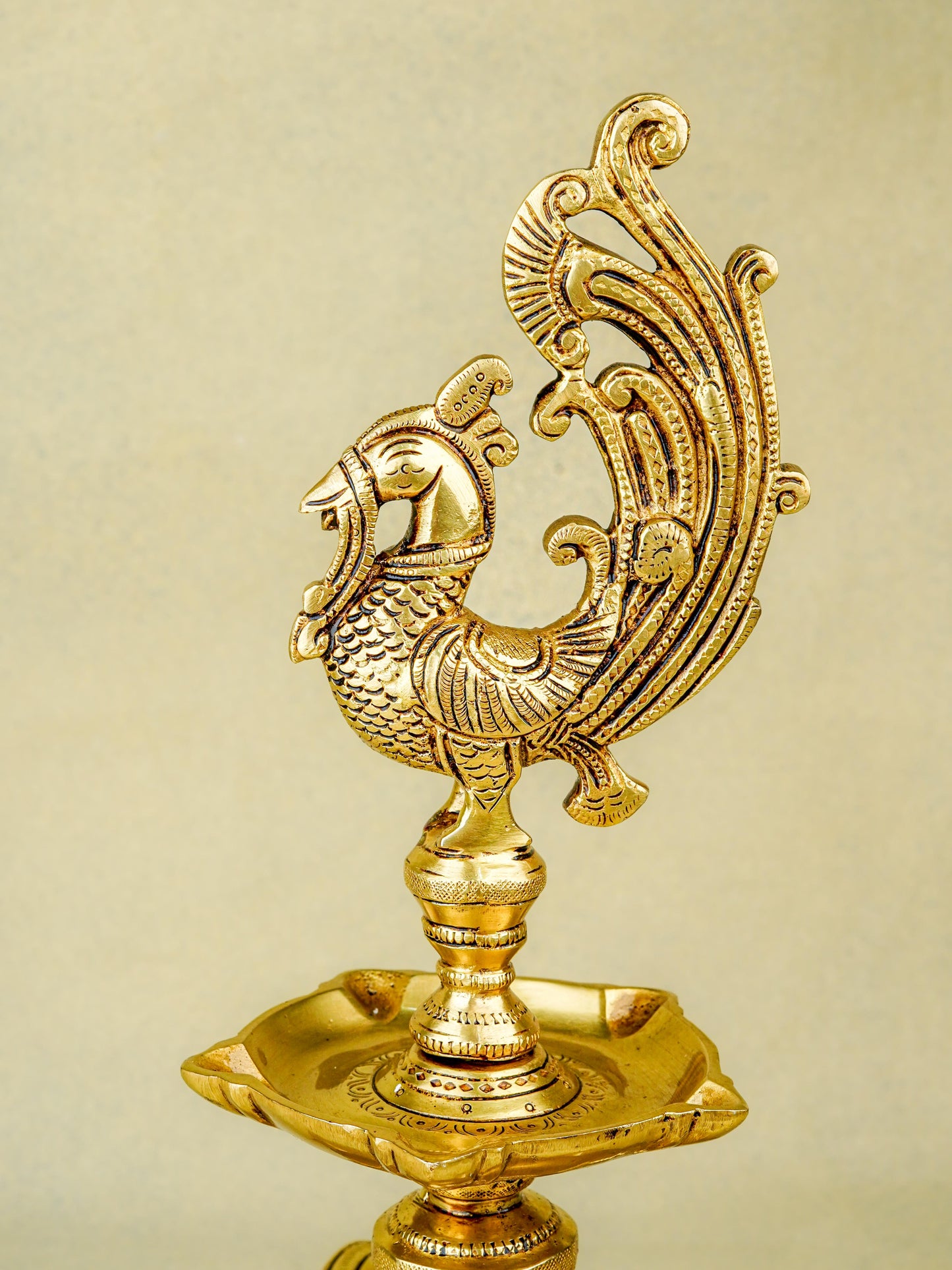 Brass Annapakshi Diya - 16 inch - WL5658