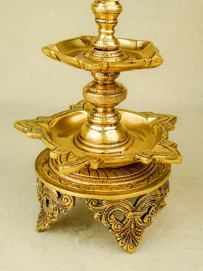 Brass Annapakshi Diya - 16 inch - WL5658