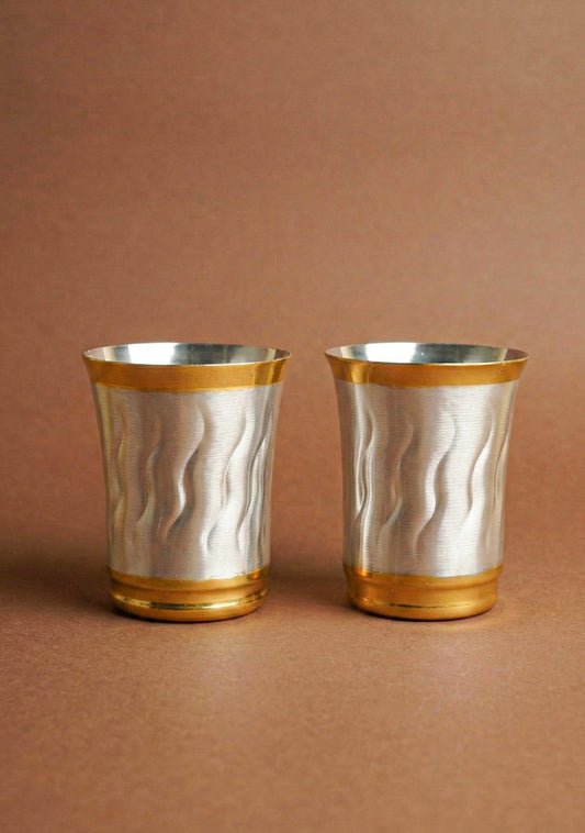 Snake Design - Set of 2 Glass - 4 inch - WL5675
