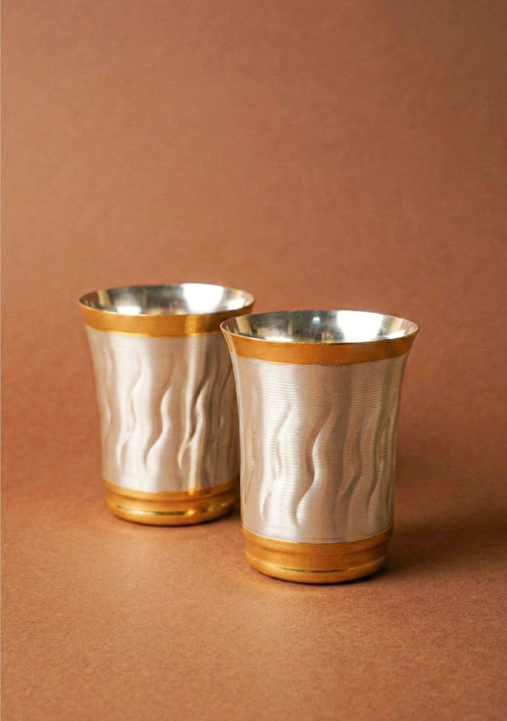 Snake Design - Set of 2 Glass - 4 inch - WL5675