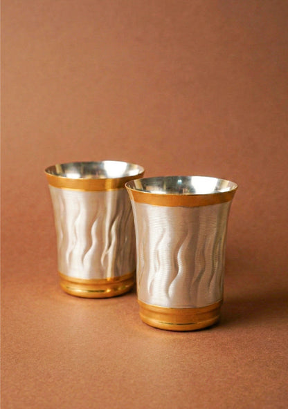 Snake Design - Set of 2 Glass - 4 inch - WL5675