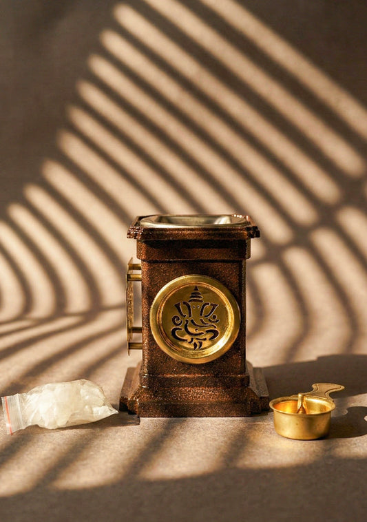 Brown - Ganesha Lamp - 5 inch - WL5676