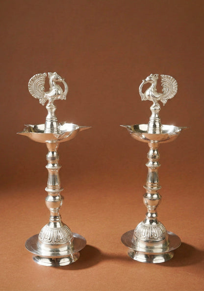 Annapakshi Kuthu Vilaku - Set of 2 - 13 inch - WL5681