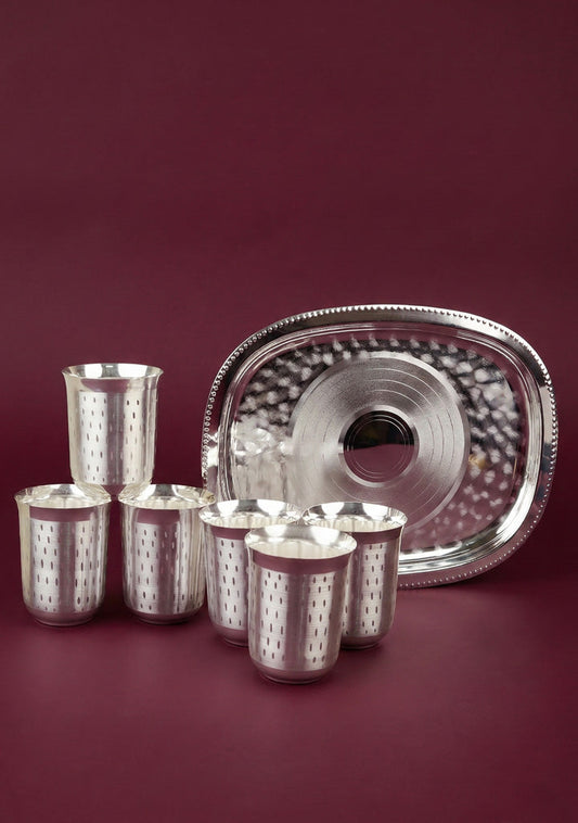 Tray with Set of 6 Glass - WL5688