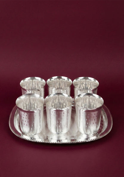 Tray with Set of 6 Glass - WL5688